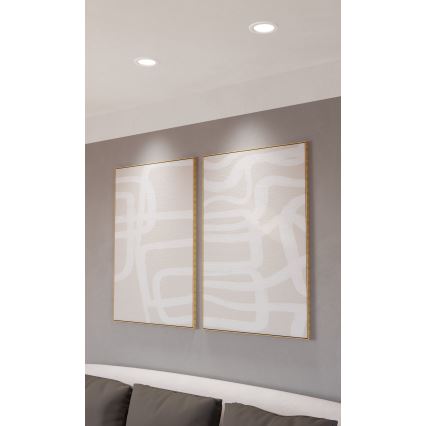 Eglo - vgradna stropna LED svetilka, 6,3 W, 230 V, 2700/4000/6500 K, premer 11,9 cm, bela