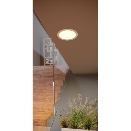 Eglo - vgradna LED stropna svetilka, LED/10,5W/230V, 2700/4000/6500K, premer 16,8 cm, bela