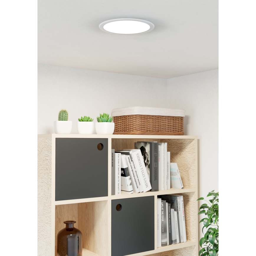 Eglo - LED vgradna stropna svetilka LED/18,5W/230V 2700/4000/6500K premer 21,6 cm bela