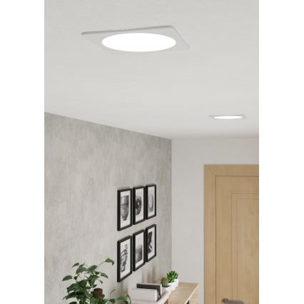 Eglo - LED vgradna stropna svetilka LED/10,5W/230V 2700/4000/6500K 16,6x16,6 cm bela