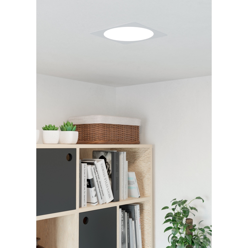 Eglo - vgradna stropna svetilka LED/18,5W/230V 2700/4000/6500K 21,6x21,6 cm bela