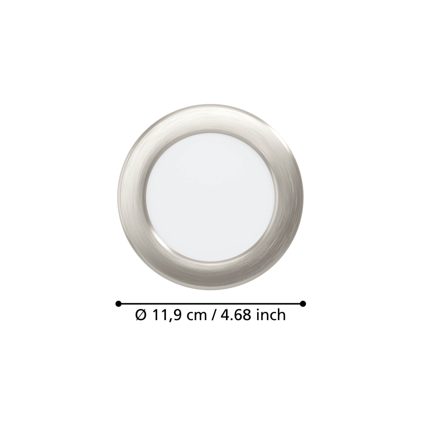 Eglo - LED vgradno stropno svetilo LED/6,3W/230V 2700/4000/6500K premer 11,9 cm matiran krom