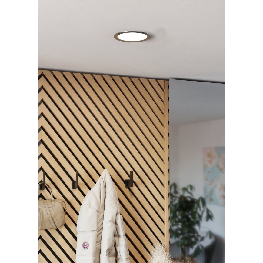 Eglo - vgradna stropna LED svetilka LED/10,5W/230V 2700/4000/6500K premer 16,8 cm matni krom