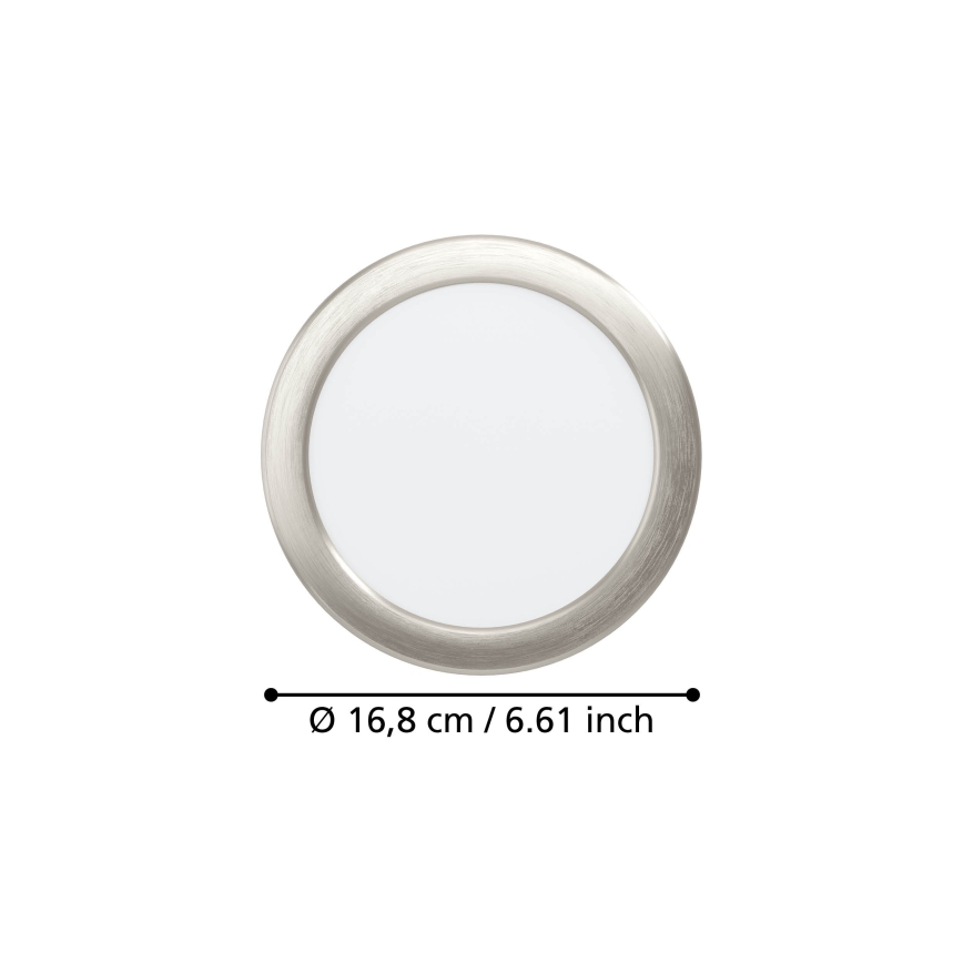 Eglo - vgradna stropna LED svetilka LED/10,5W/230V 2700/4000/6500K premer 16,8 cm matni krom