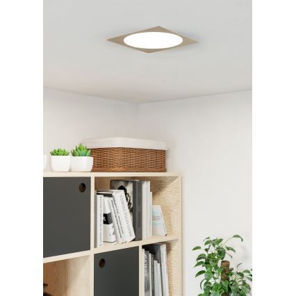 Eglo - LED vgradna stropna svetilka LED/18,5W/230V 2700/4000/6500K 21,6x21,6 cm matni krom