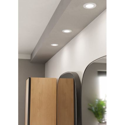 Eglo - LED vgradna kopalniška stropna svetilka LED/3,7W/230V 2700/4000/6500K premer 8,8 cm IP44 bela