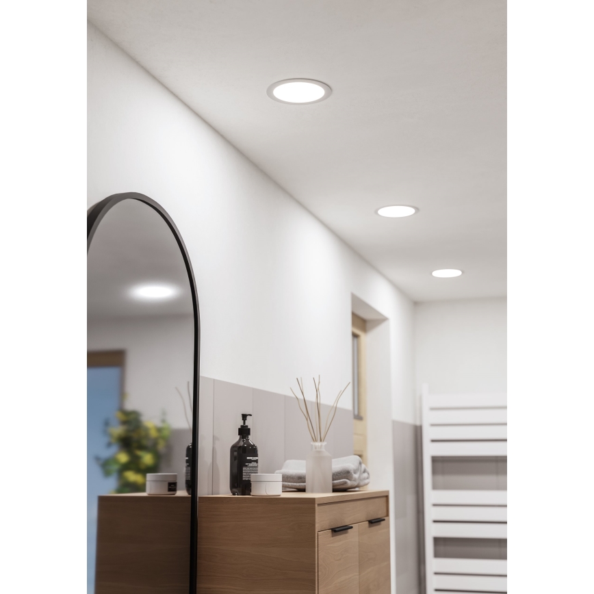 Eglo - LED vgradna kopalniška stropna svetilka LED/10,5W/230V 2700/4000/6500K premer 16,8 cm IP44 bela