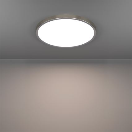 Eglo - LED RGBW, z možnostjo zatemnitve, kopalniška stropna svetilka LED/17,5W/230V 2700-6500K, premer 38,9 cm, IP44, matni krom