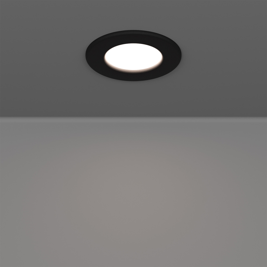 Eglo - Komplet 3x zatemljivih LED RGBW vgradnih kopalniških svetilk LED/2,8W/230V 2700-6500K premer 8,8 cm IP44 črna