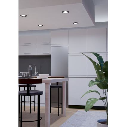 Eglo - LED RGBW vgradno stropno svetilo za kopalnico z možnostjo zatemnitve, LED/5W/230V, 2700-6500K, premer 12 cm, IP44, črna