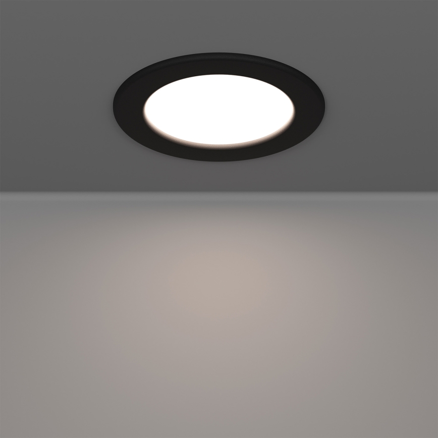 Eglo - LED RGBW vgradno stropno svetilo za kopalnico z možnostjo zatemnitve, LED/5W/230V, 2700-6500K, premer 12 cm, IP44, črna