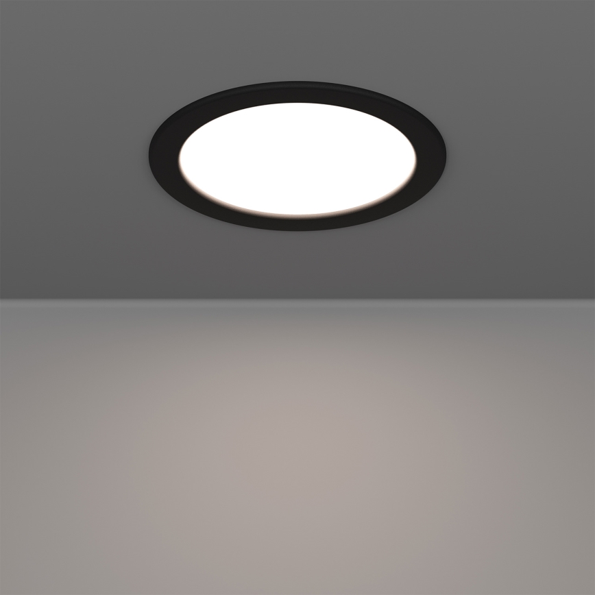 Eglo - LED RGBW Zatemnljiva vgradna stropna svetilka za kopalnico LED/9,5W/230V 2700-6500K premer 16,8 cm IP44 črna