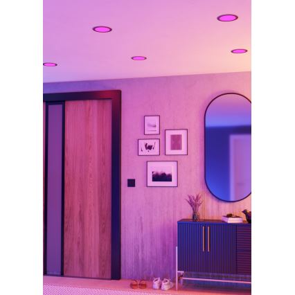 Eglo - LED RGBW zatemnljivo kopalniško vgradno stropno svetilo LED/9,5W/230V 2700-6500K premer 16,8 cm IP44 maten krom