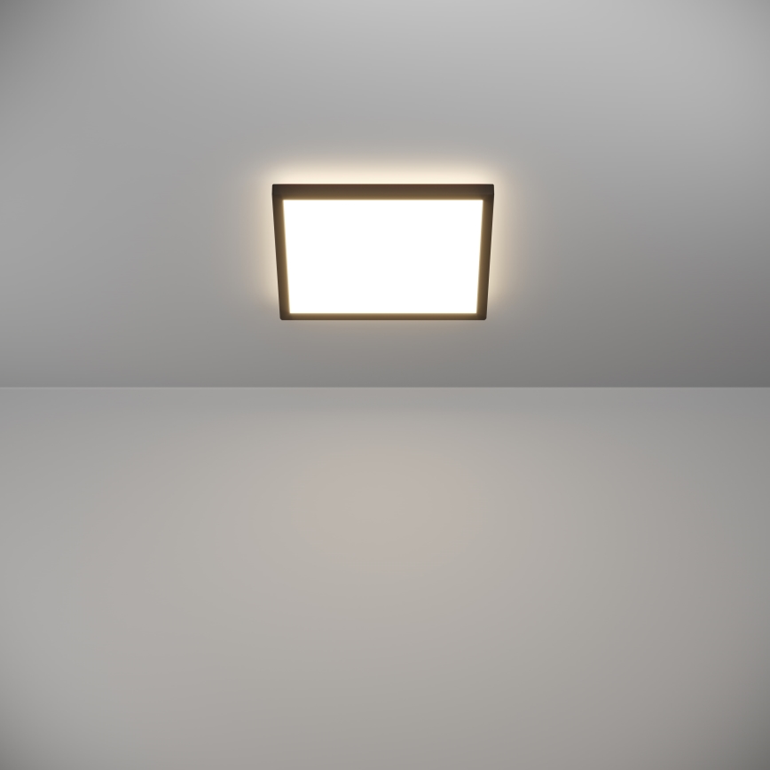 Eglo - LED Kopalniška stropna svetilka LED/13,4W/230V 2700/4000/6500K 29x29 cm IP44 črna