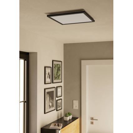Eglo - LED Kopalniška stropna svetilka LED/17,6W/230V 2700/4000/6500K 39x39 cm IP44 črna