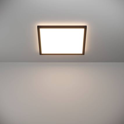 Eglo - LED Kopalniška stropna svetilka LED/17,6W/230V 2700/4000/6500K 39x39 cm IP44 črna