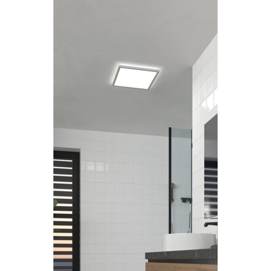 Eglo - LED Kopalniška stropna svetilka LED/17,6W/230V 2700K/4000K/6500K 39x39 cm IP44 bela