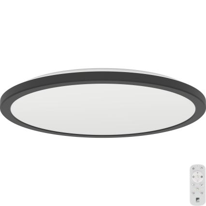 Eglo - LED Kopalniška zatemnitvena stropna svetilka LED/18,5W/230V 2700-6500K pr. 38,9 cm IP44 črna + Daljinski upravljalnik