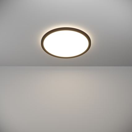 Eglo - LED Kopalniška zatemnitvena stropna svetilka LED/18,5W/230V 2700-6500K pr. 38,9 cm IP44 črna + Daljinski upravljalnik
