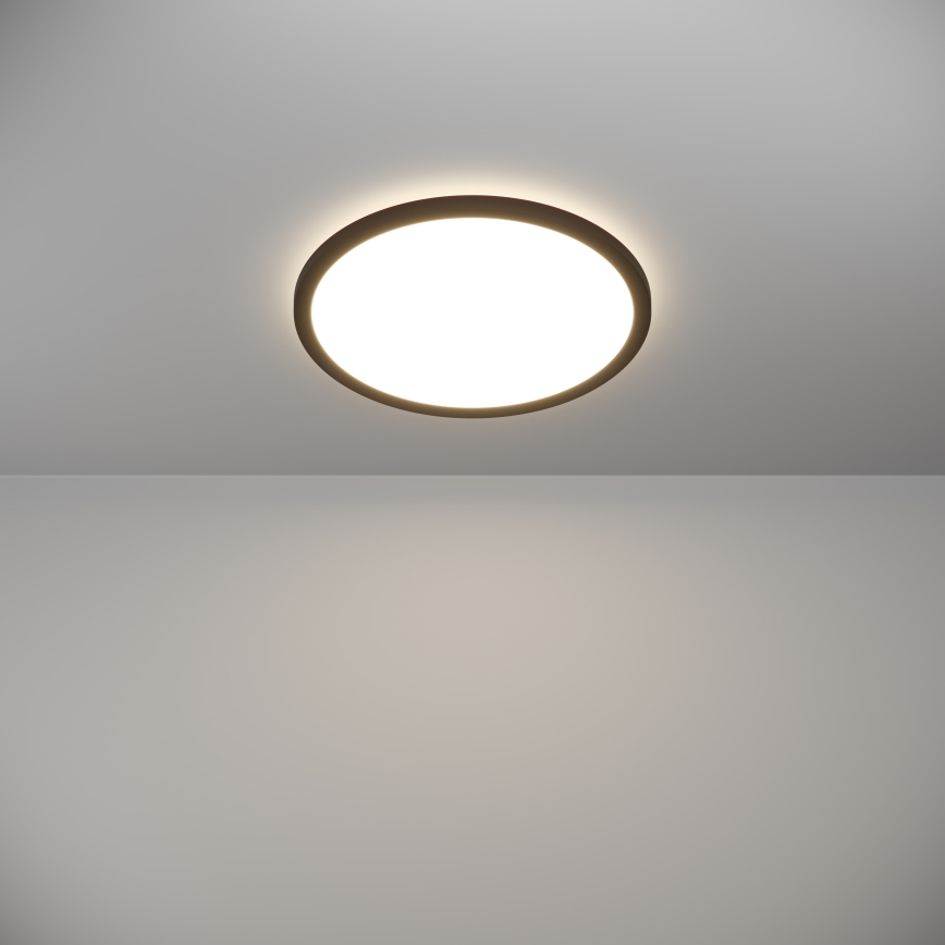 Eglo - LED Kopalniška zatemnitvena stropna svetilka LED/18,5W/230V 2700-6500K pr. 38,9 cm IP44 črna + Daljinski upravljalnik