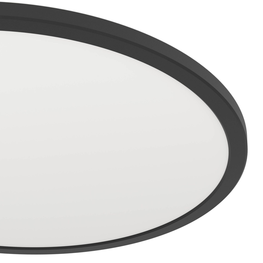 Eglo - LED Kopalniška zatemnitvena stropna svetilka LED/16,8W/230V 2700-6500K pr. 50 cm IP44 črna + Daljinski upravljalnik