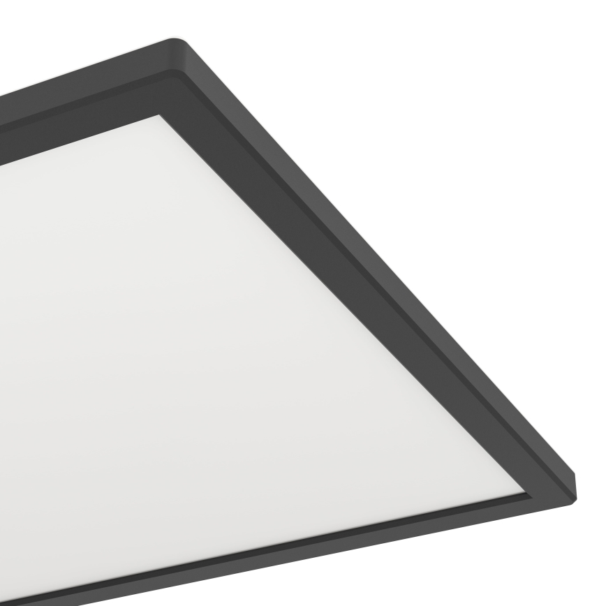 Eglo - LED Kopalniška zatemnitvena stropna svetilka LED/17,6W/230V 2700-6500K 39x39 cm IP44 črna + Daljinski upravljalnik