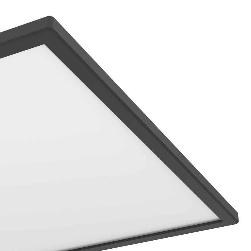 Eglo 901457 - LED Kopalniška zatemnitvena stropna svetilka LED/17W/230V 2700-6500K 50x50 cm IP44 črna + Daljinski upravljalnik