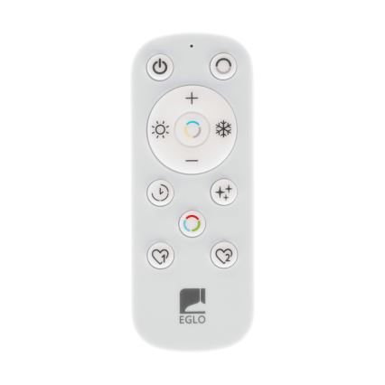 Eglo - LED Kopalniška zatemnitvena stropna svetilka LED/18,5W/230V 2700-6500K pr. 38,9 cm IP44 bela + Daljinski upravljalnik