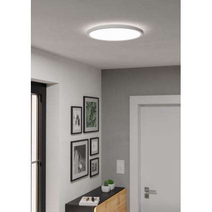 Eglo - LED Kopalniška zatemnitvena stropna svetilka LED/18,5W/230V 2700-6500K pr. 38,9 cm IP44 bela + Daljinski upravljalnik