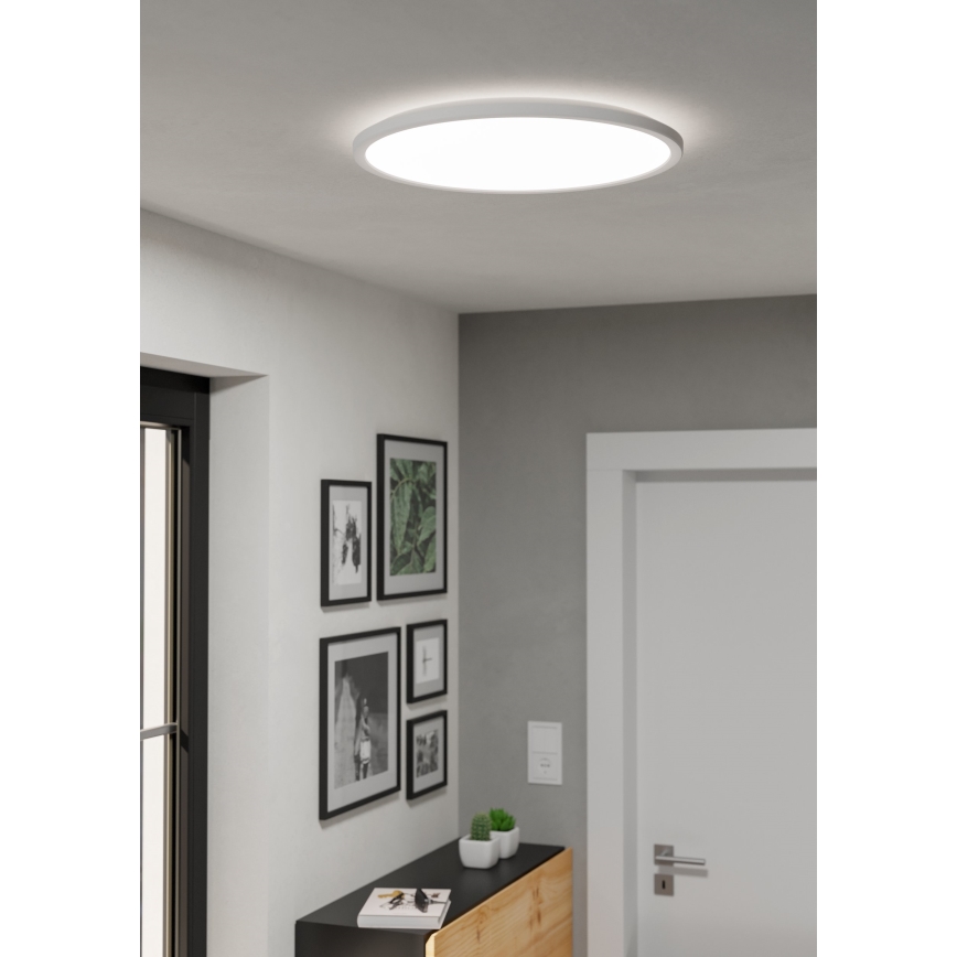 Eglo - LED Kopalniška zatemnitvena stropna svetilka LED/16,8W/230V 2700-6500K pr.50 cm IP44 bela + Daljinski upravljalnik