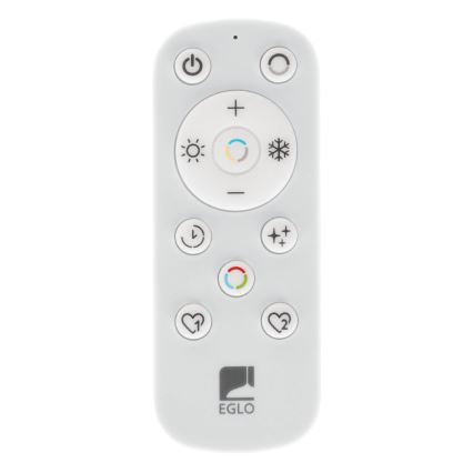 Eglo - LED Kopalniška zatemnitvena stropna svetilka LED/17,6W/230V 2700-6500K 39x39 cm IP44 bela + Daljinski upravljalnik