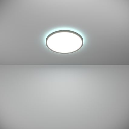 Eglo - LED RGBW Zatemnitvena kopalniška stropna svetilka LED/13,9W/230V 2700-6500K pr. 30 cm IP44 črna ZigBee