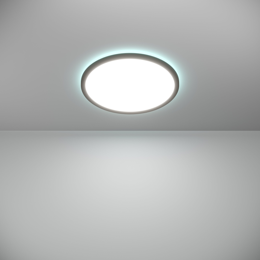 Eglo - LED RGBW Zatemnitvena kopalniška stropna svetilka LED/18,5W/230V 2700-6500K pr.38,9cm IP44 črna ZigBee