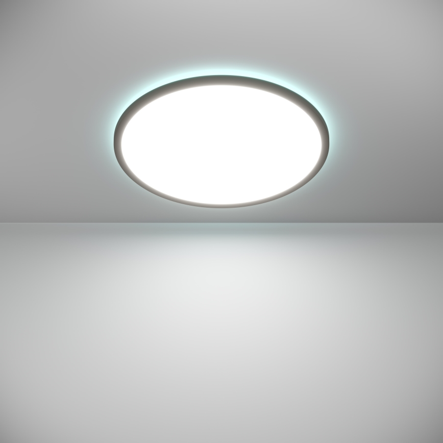 Eglo - LED RGBW Zatemnitvena kopalniška stropna svetilka LED/16,8W/230V 2700-6500K pr. 50 cm IP44 črna ZigBee