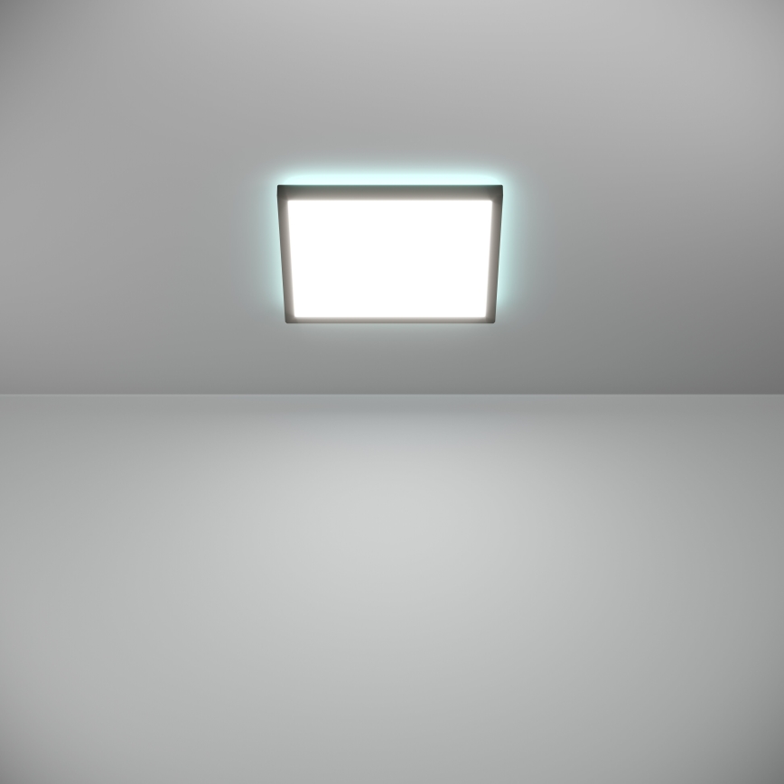 Eglo - LED RGBW Zatemnitvena kopalniška stropna svetilka LED/13,4W/230V 2700-6500K 29x29 cm IP44 črna