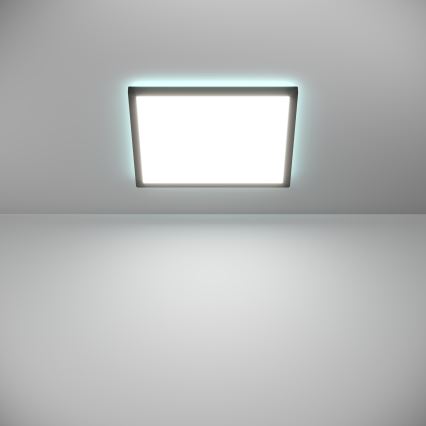 Eglo - LED RGBW Zatemnitvena kopalniška stropna svetilka LED/17,6W/230V 2700-6500K 39x39 cm IP44 črna ZigBee