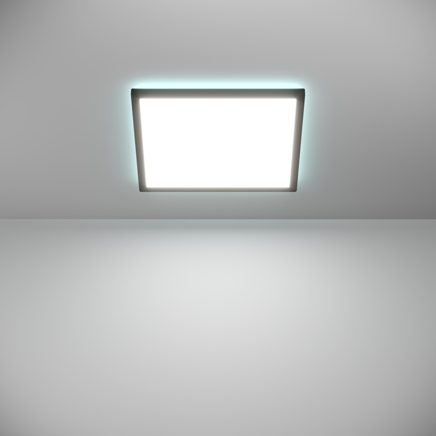 Eglo - LED RGBW Zatemnitvena kopalniška stropna svetilka LED/17,6W/230V 2700-6500K 39x39 cm IP44 črna ZigBee
