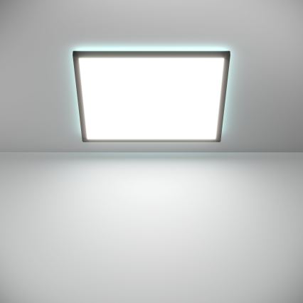 Eglo - LED RGBW Zatemnitvena kopalniška stropna svetilka LED/17W/230V 2700-6500K 50x50cm IP44 črna ZigBee