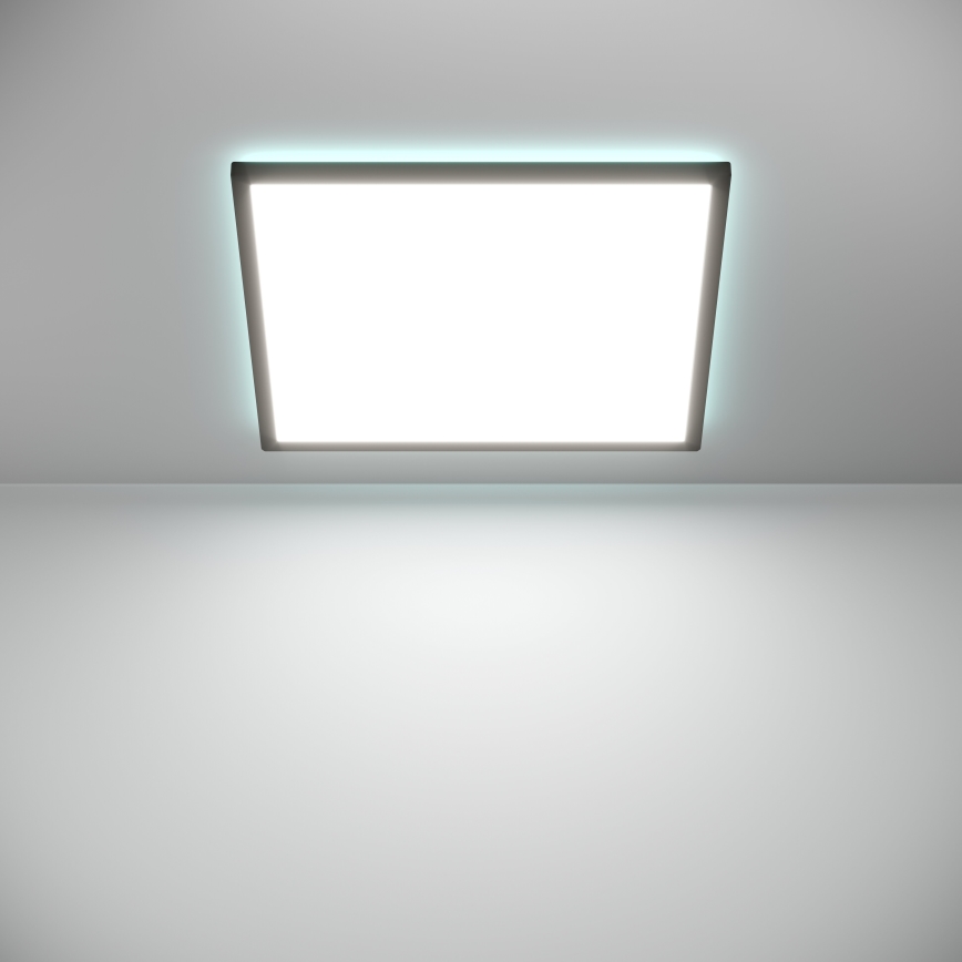 Eglo - LED RGBW Zatemnitvena kopalniška stropna svetilka LED/17W/230V 2700-6500K 50x50cm IP44 črna ZigBee