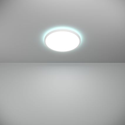 Eglo - LED RGBW Zatemnitvena kopalniška stropna svetilka LED/13,9W/230V 2700-6500K pr. 30 cm IP44 bela ZigBee