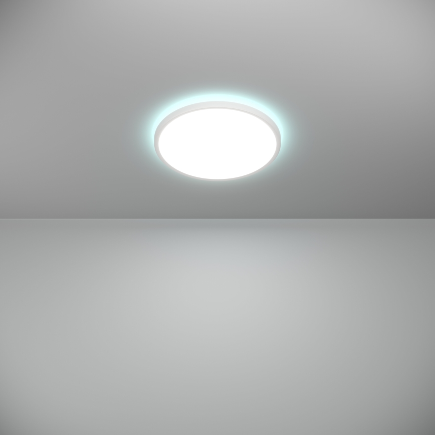 Eglo - LED RGBW Zatemnitvena kopalniška stropna svetilka LED/13,9W/230V 2700-6500K pr. 30 cm IP44 bela ZigBee