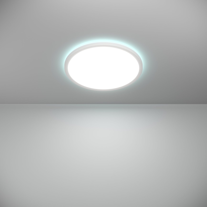 Eglo - LED RGBW Zatemnitvena kopalniška stropna svetilka LED/18,5W/230V 2700-6500K pr. 38,9cm IP44 bela ZigBee
