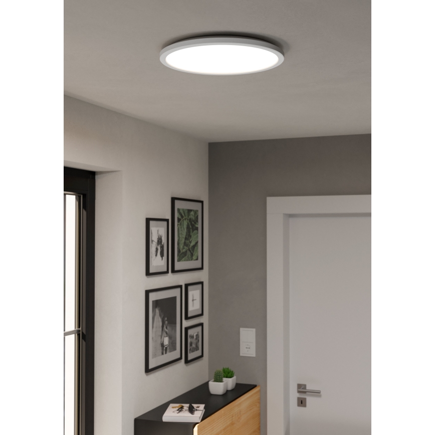 Eglo - LED RGBW Zatemnitvena kopalniška stropna svetilka LED/18,5W/230V 2700-6500K pr. 38,9cm IP44 bela ZigBee