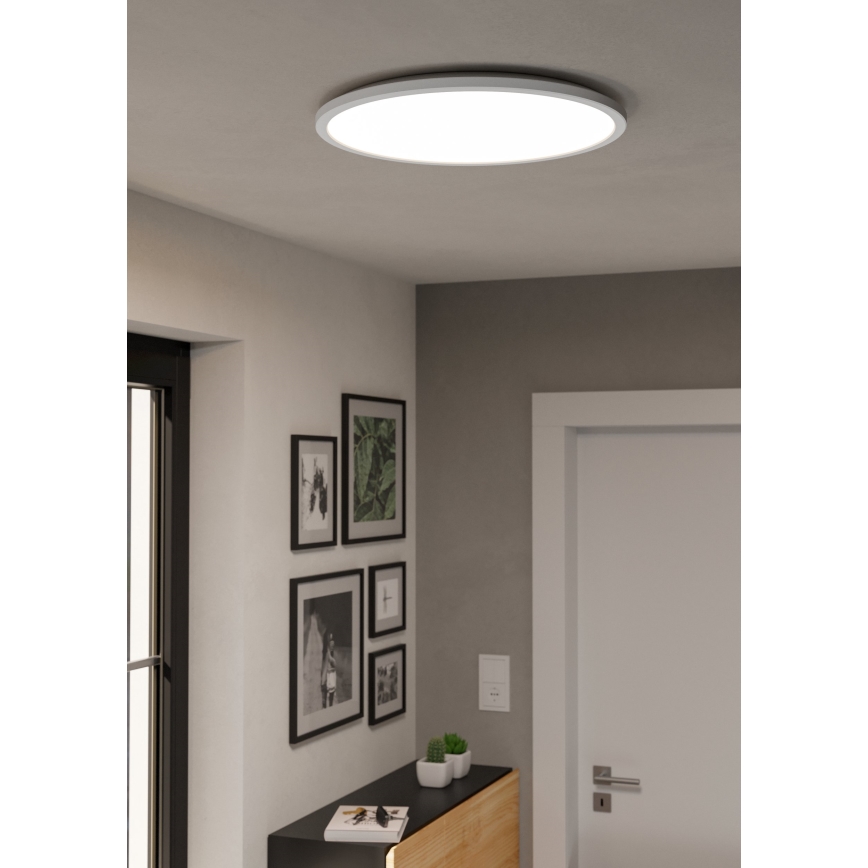 Eglo - LED RGBW Zatemnitvena kopalniška stropna svetilka LED/16,8W/230V 2700-6500K pr. 50 cm IP44 bela ZigBee