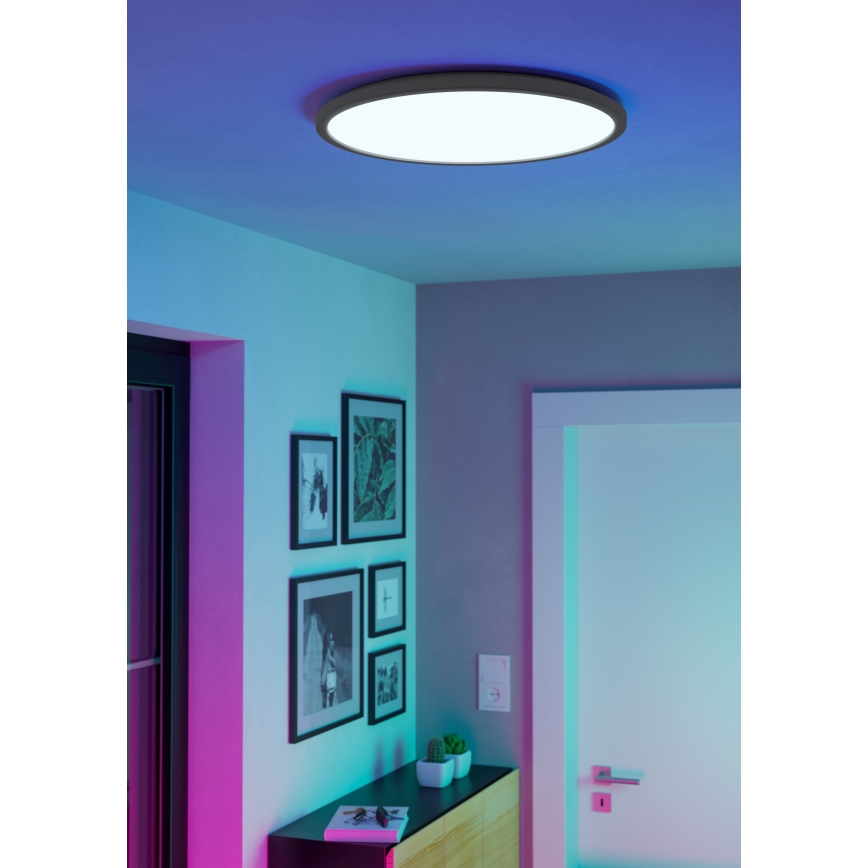 Eglo - LED RGBW Zatemnitvena kopalniška stropna svetilka LED/16,8W/230V 2700-6500K pr. 50 cm IP44 bela ZigBee
