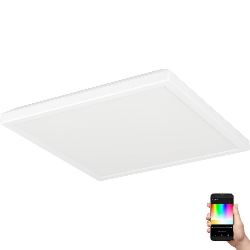Eglo - LED RGBW Zatemnitvena kopalniška stropna svetilka LED/13,4W/230V 2700-6500K 29x29 cm IP44 bela ZigBee