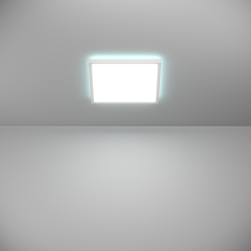 Eglo - LED RGBW Zatemnitvena kopalniška stropna svetilka LED/13,4W/230V 2700-6500K 29x29 cm IP44 bela ZigBee