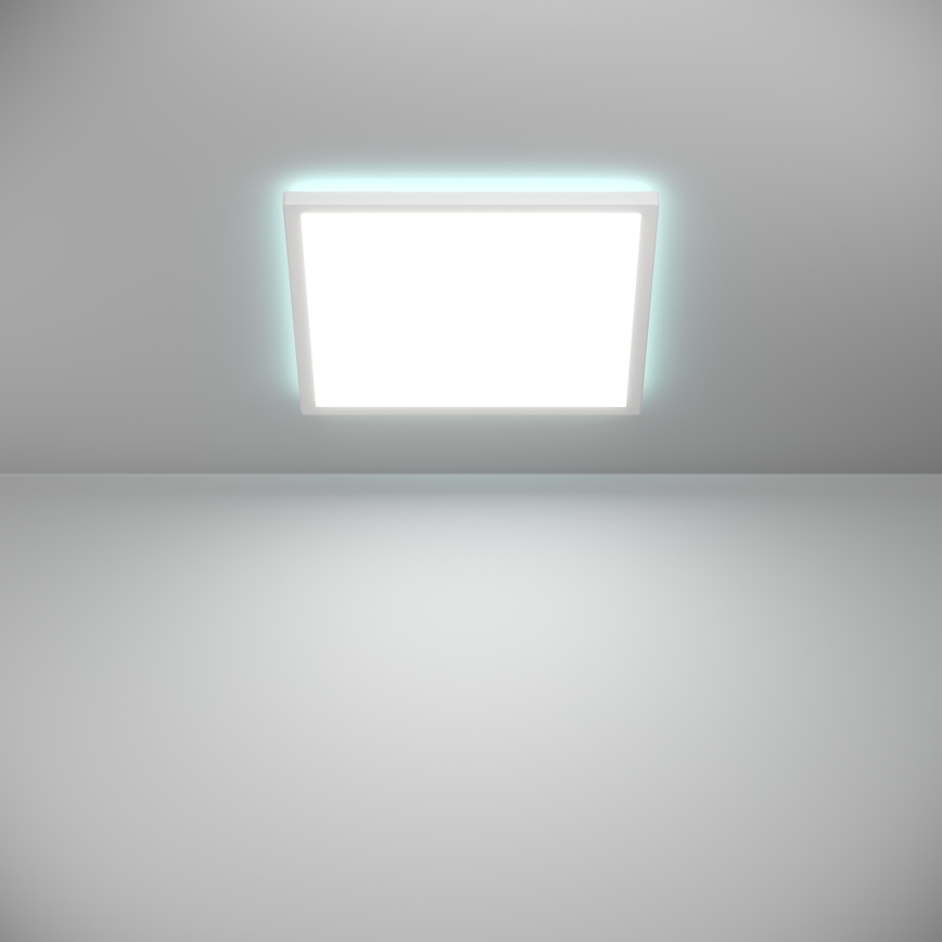 Eglo - LED RGBW Zatemnitvena kopalniška stropna svetilka LED/17,6W/230V 2700-6500K 39x39 cm IP44 bela ZigBee