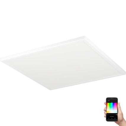 Eglo - LED RGBW Zatemnitvena kopalniška stropna svetilka LED/17W/230V 2700-6500K 50x50 cm IP44 bela ZigBee