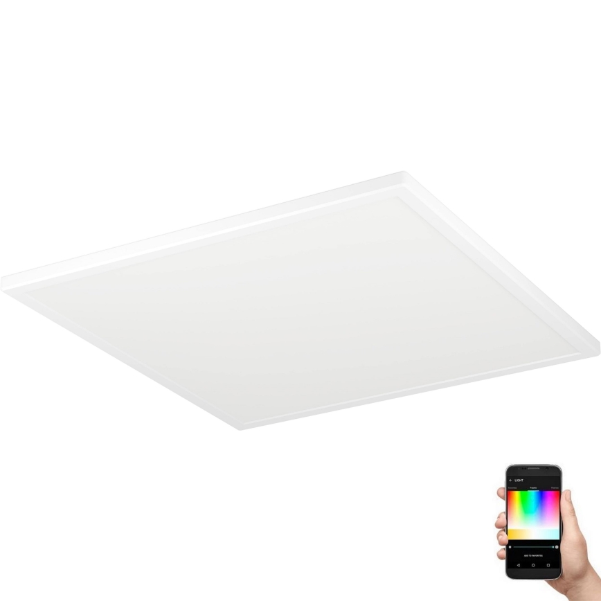 Eglo - LED RGBW Zatemnitvena kopalniška stropna svetilka LED/17W/230V 2700-6500K 50x50 cm IP44 bela ZigBee